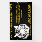 Aangepaste Witte tijger Martial Arts aanpassen Spandoek (Verticaal)
