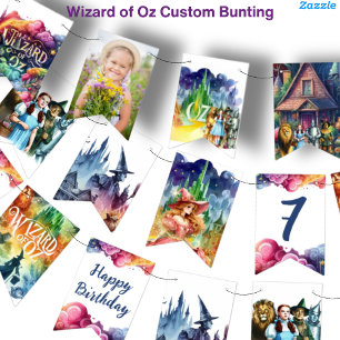 Aangepaste Wizard of Oz-vlaggenlijn voor Feesten Vlaggetjes