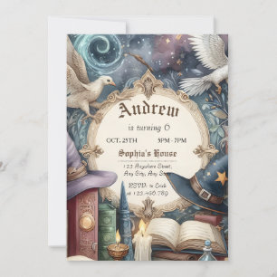 Aangepaste Wizards Magische verjaardagsfeestje Kaart