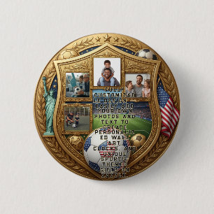 Aangepaste WK Familie Ronde Button 5,7 Cm