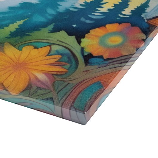 Aangepaste Wolf glas snijplank (Hoek)