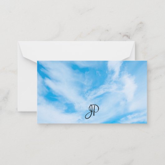 Aangepaste wolken Eenvoudige Sjabloon Naam Script  (Achterkant)