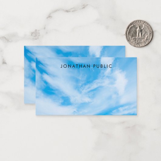 Aangepaste wolken Eenvoudige Sjabloon Naam Script (Voorkant / Achterkant in situ)