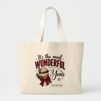 Aangepaste Wonderbaarlijke Tijd van het Jaar Boods Grote Tote Bag
