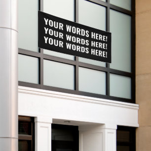 Aangepaste woordbanner spandoek