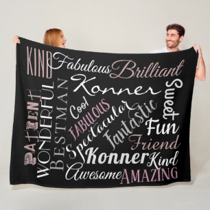 Aangepaste woorden gepersonaliseerde positieve ken fleece deken