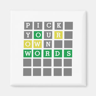 Aangepaste woorden magneet