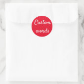 Aangepaste woorden stickers (Tas)