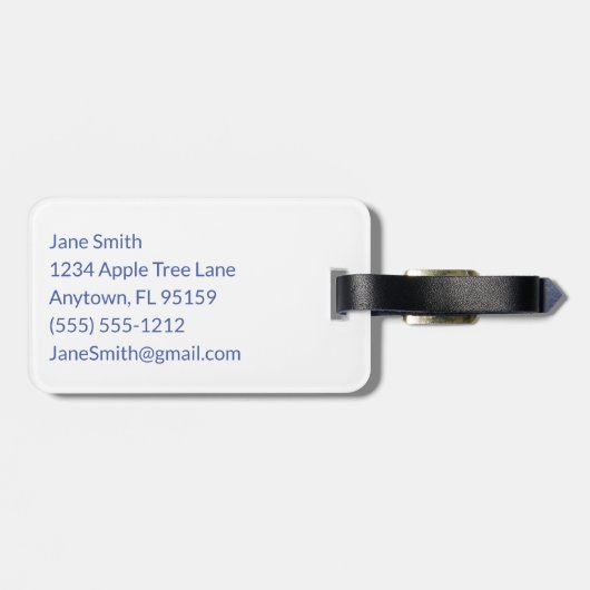 Aangepaste woordpuzzle-activering bagagelabel (Achterkant horizontaal)