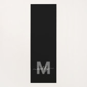 Aangepaste Workout Initiaal Naam Monogram Zwart Yogamat (Achterkant)