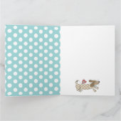 Aangepaste worsthond dachshond Valentijnsdag kaart (Binnen)