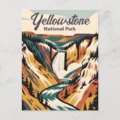 Aangepaste Yellowstone National Park Lower Herfste Briefkaart (Voorkant)