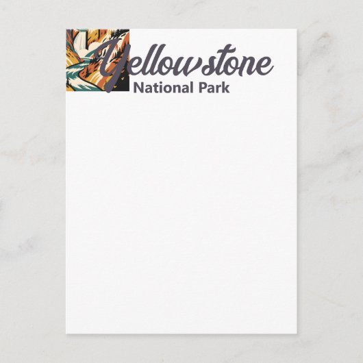 Aangepaste Yellowstone National Park Lower Herfste Briefkaart (Voorkant)