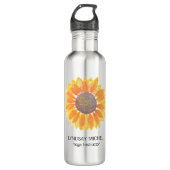 Aangepaste Yoga Instructor Sunflower Waterfles (Voorkant)