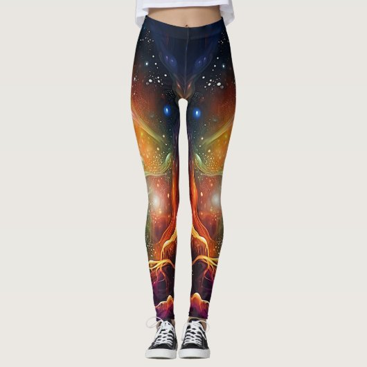 Aangepaste yoga leggings met chakra's (Voorkant)