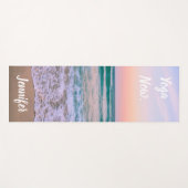 Aangepaste Yoga Mat met retro Beach & Sand (Voorkant (horizontaal))