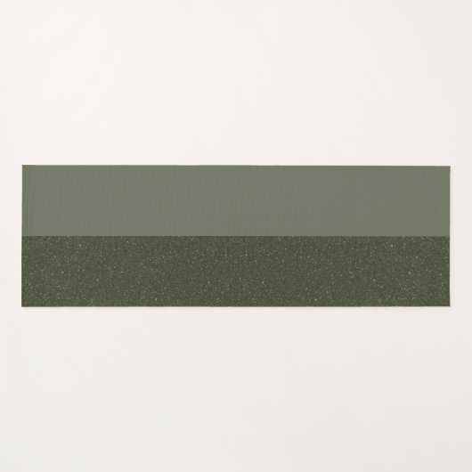 Aangepaste Yoga Mat – Moss Green Split Design (Voorkant (horizontaal))