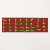 Aangepaste Yoga Matten met Gedrukte Poses (Voorkant (horizontaal))