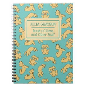 Aangepaste Yoga Pose Dog Pattern Naam Notitieboek