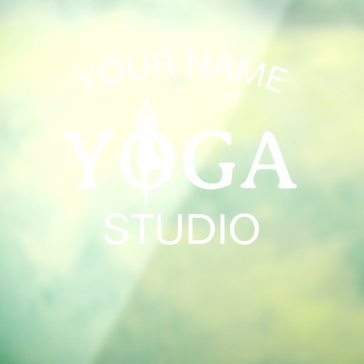Aangepaste Yoga Studio business logo venster cling Raamsticker (Vel 3)