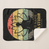 Aangepaste Yoga Studio Fitness Instructor Guru Sherpa Deken (Voorkant (horizontaal))