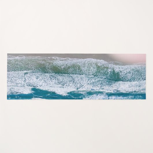 Aangepaste yogamat oceaan golven kust (Voorkant (horizontaal))