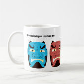 Aangepaste Yokai Oni (Japanse Demon) Mok (Links)