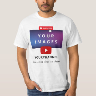 Aangepaste YouTube-kanaalnaam en Afbeeldingen toev T-shirt