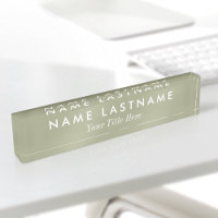 Aangepaste zachte saliegroene minimale moderne tit