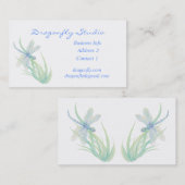Aangepaste zachte Waterverf blauwe groene libel Visitekaartje (Voorkant / Achterkant)