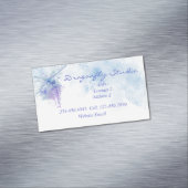 Aangepaste zachte Waterverf blauwe libel Magnetisch Visitekaartje (Voorbeeld)