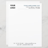Aangepaste zakelijke briefhoofd Sjabloon met Logo (Voorkant / Achterkant)