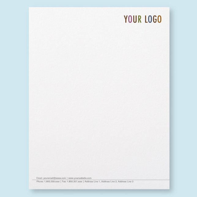 Aangepaste zakelijke briefpapier met Logo Briefhoofd Sjabloon (MISOOK Letterhead with Logo)
