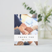 Aangepaste zakelijke dank je wel briefkaart (Staand voorkant)