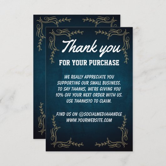 Aangepaste zakelijke dank voor een flatje bedankt (Voorkant / Achterkant)