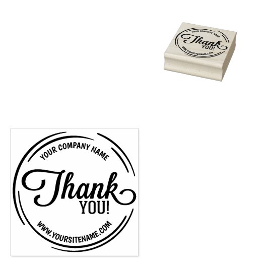 Aangepaste zakelijke en site bedankt rubberstempel (Gestempeld)