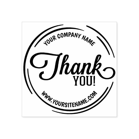 Aangepaste zakelijke en site bedankt 	rubberstempel (Afrduk)
