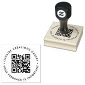 Aangepaste zakelijke feedback voor QR-code Rubberstempel (Gestempeld)