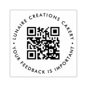 Aangepaste zakelijke feedback voor QR-code Rubberstempel (Afrduk)