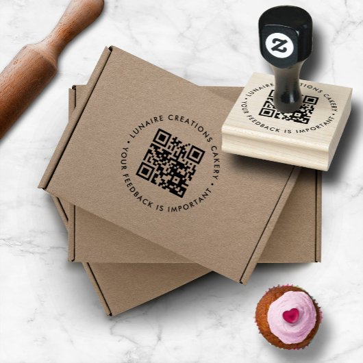 Aangepaste zakelijke feedback voor QR-code Rubberstempel