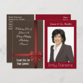 Aangepaste zakelijke feestdagen briefkaart (Voorkant / Achterkant)