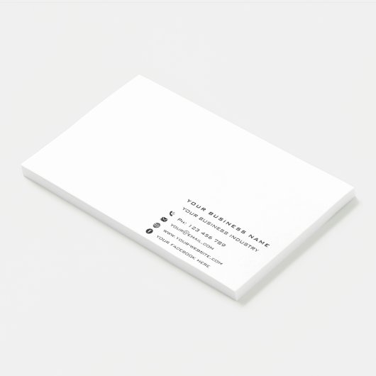 Aangepaste zakelijke gepersonaliseerde bedrijf Sti Post-it® Notes (Schuin)