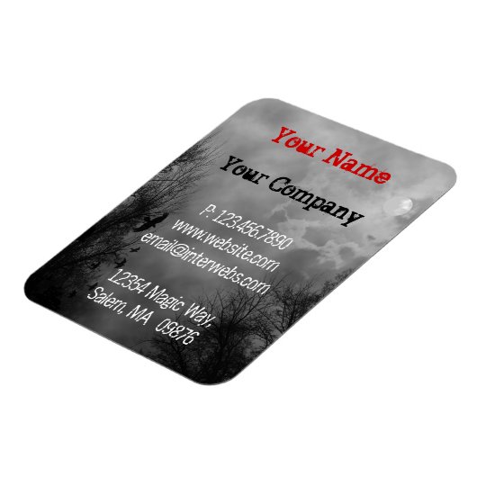 Aangepaste zakelijke Grungy Haunted Sky Magnets Magneet (Linkerzijde)
