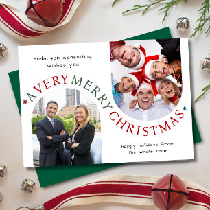 Aangepaste zakelijke kerstkaart 2 foto's
