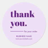 Aangepaste zakelijke klantbedankjes ronde sticker (Voorkant)