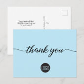 Aangepaste Zakelijke Klanten Waardering Blauw Briefkaart (Voorkant / Achterkant)