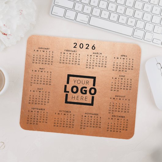 Aangepaste zakelijke Logo 2022-agenda Muismat