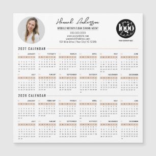 Aangepaste Zakelijke Logo 27 & 28 Agenda Magneet