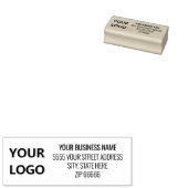 Aangepaste zakelijke Logo Adres Naam Stempel (Gestempeld)