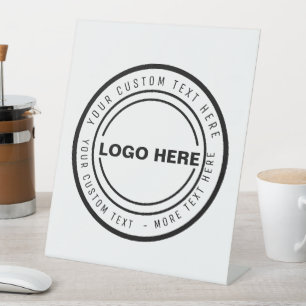 aangepaste zakelijke logo adverteren reclamebord met voetstuk